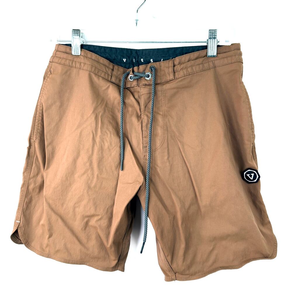 Vissla Men's Visions Board Shorts Surf Swim Brown Men’s Size 31